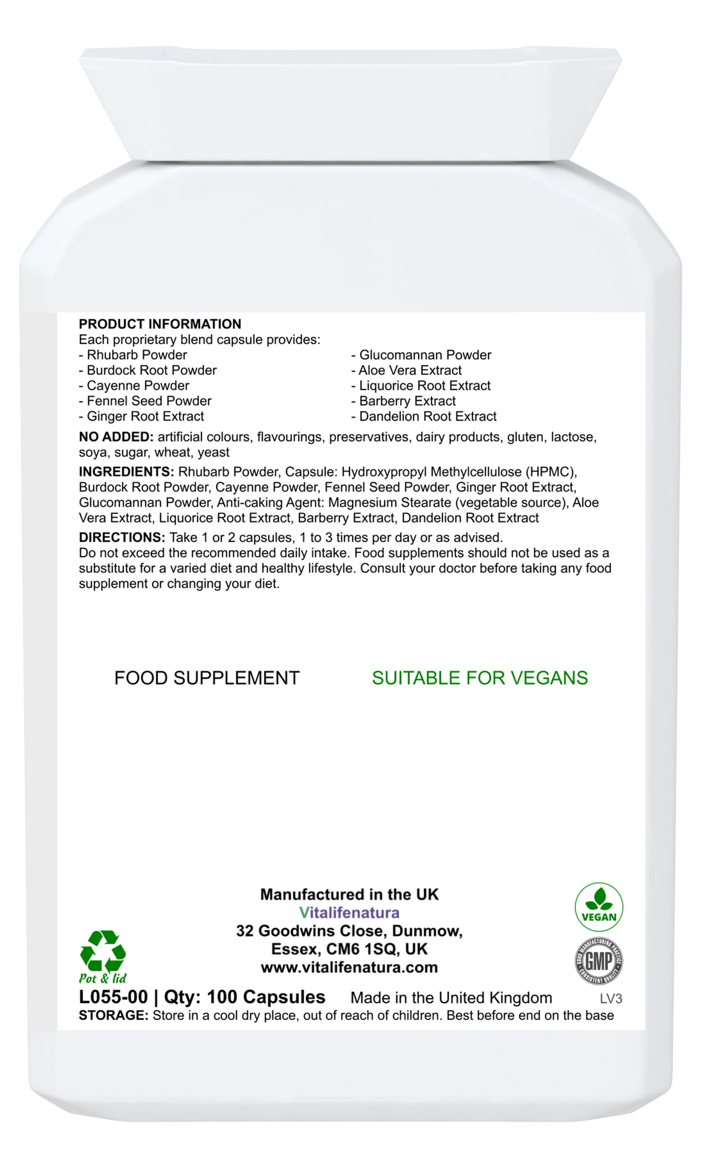 Colon Clear B 100 Capsules Vitalifenatura