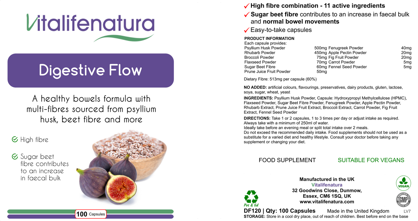 Digestive Flow 100 capsules Vitalifenatura