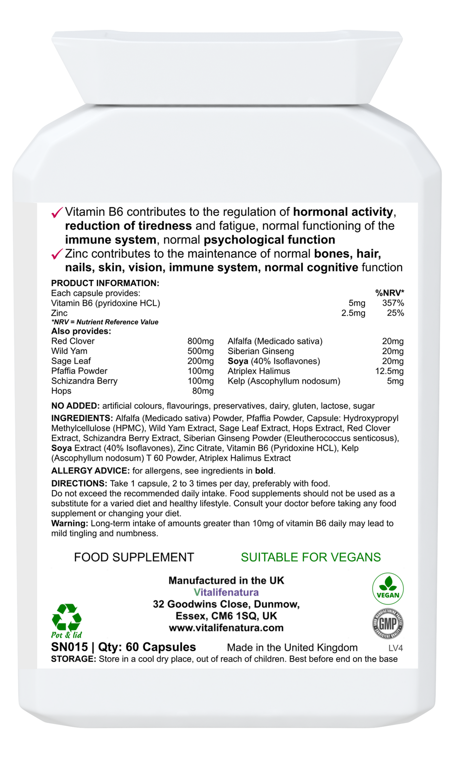 MENO Support 60 Capsules Vitalifenatura