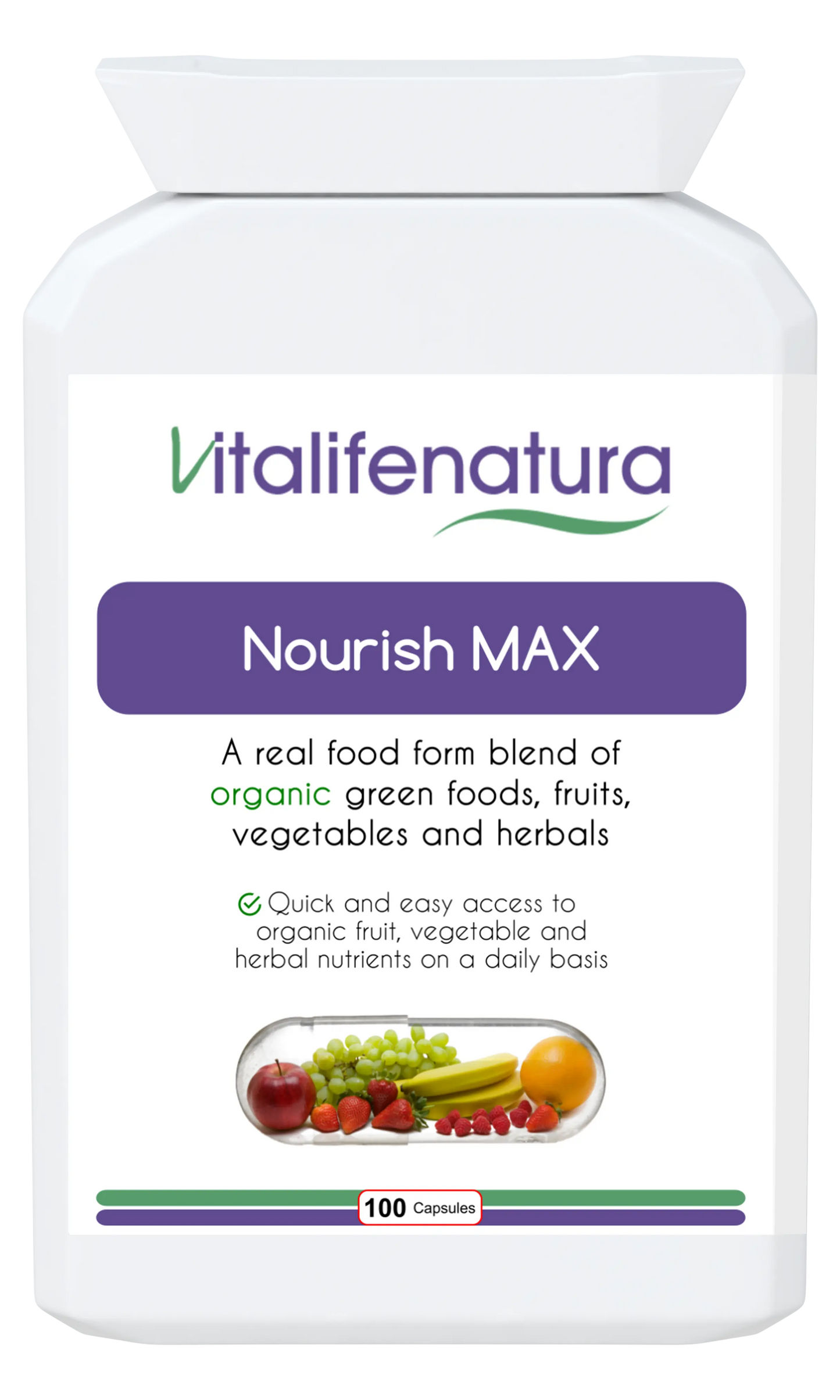 Nourish MAX 100 Capsules Vitalifenatura