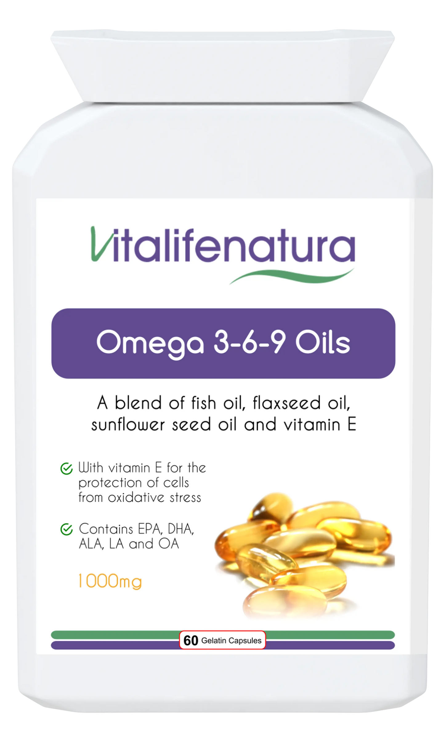 Omega 3-6-9 Fish Oil 60 Capsules Vitalifenatura