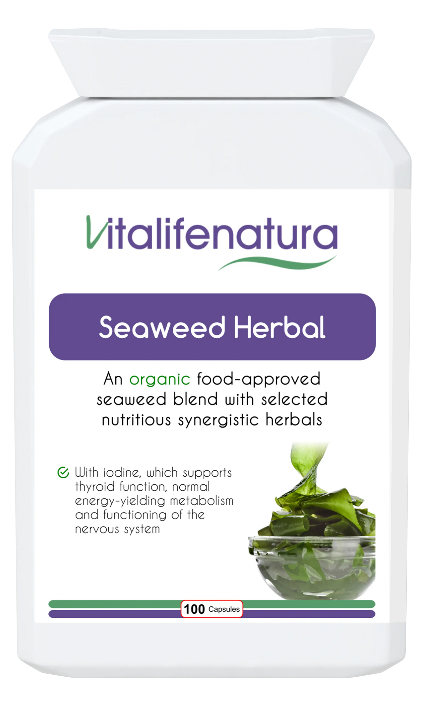 Seaweed Herbal 100 Capsules Vitalifenatura