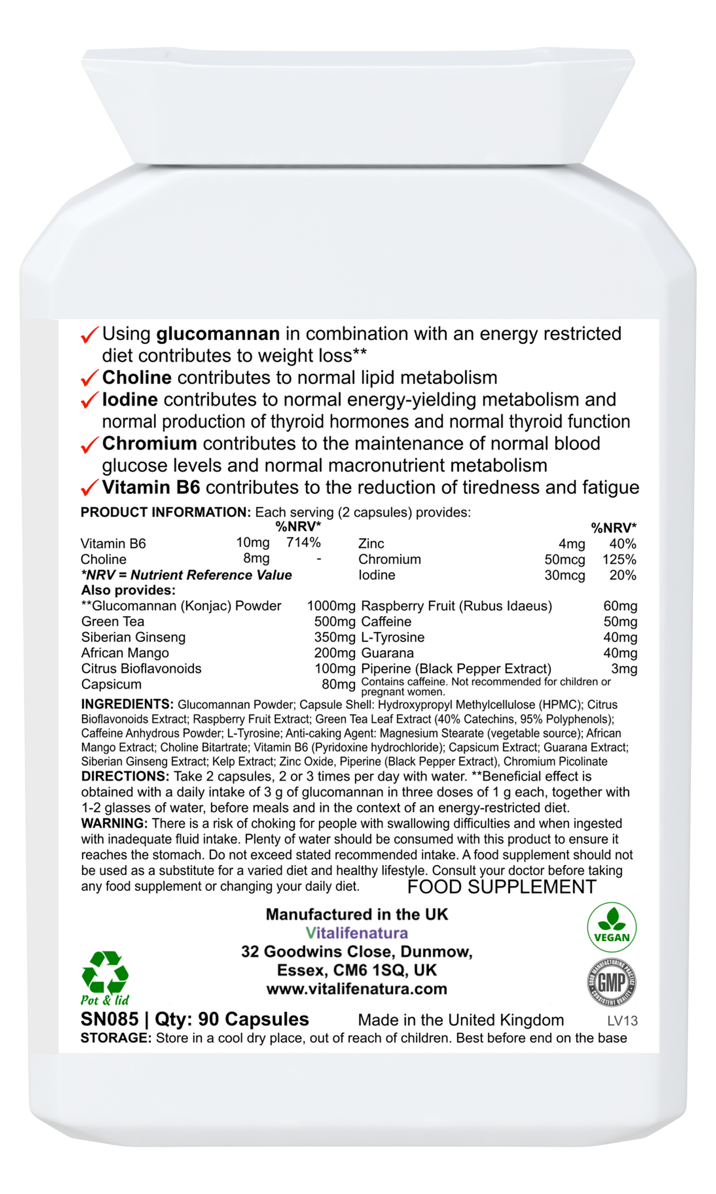 THERMO Fat Burner 90 Capsules Vitalifenatura