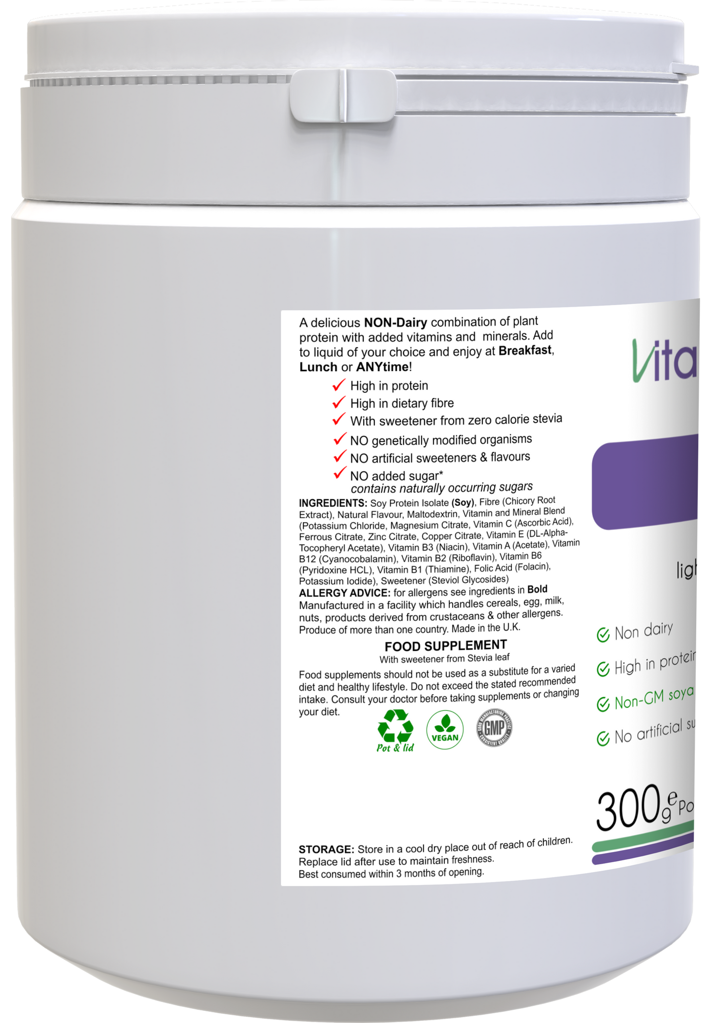 Vitameal Vanilla Flavour 300g Powder Vitalifenatura