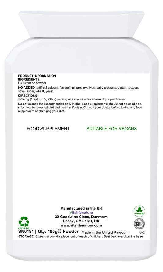"L-Glutamine + 100g Powder Vitalifenatura"