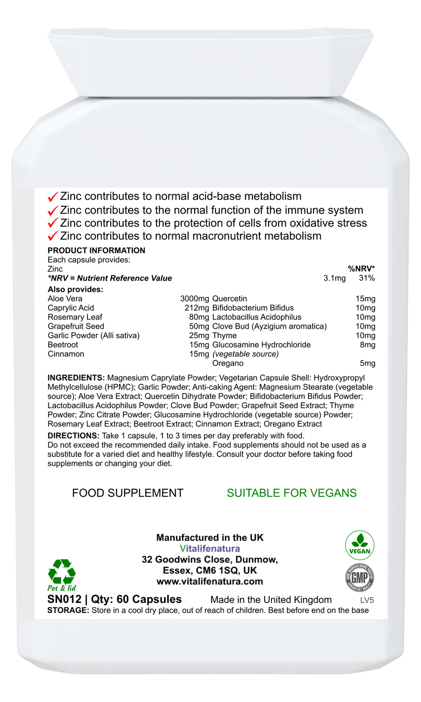 Spore Plus Anti-candida 60 Capsules