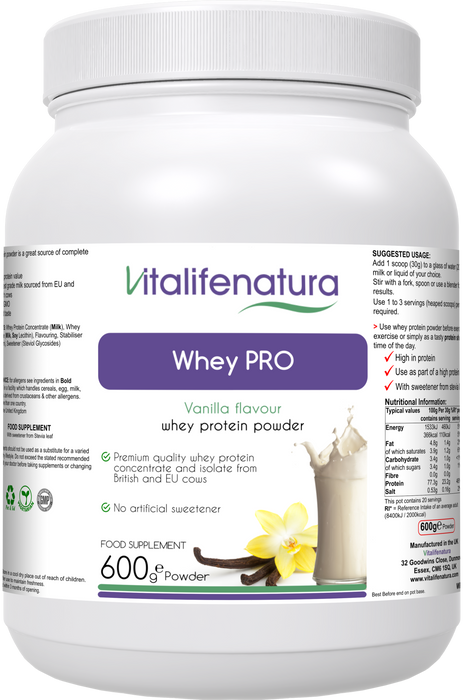 Whey Pro Vanilla Flavour 600g Powder